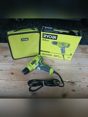 RYOBI 5.5 Amp Corded 3/8 in Variable Speed Compact Drill Driver + Tool Bag. NIB